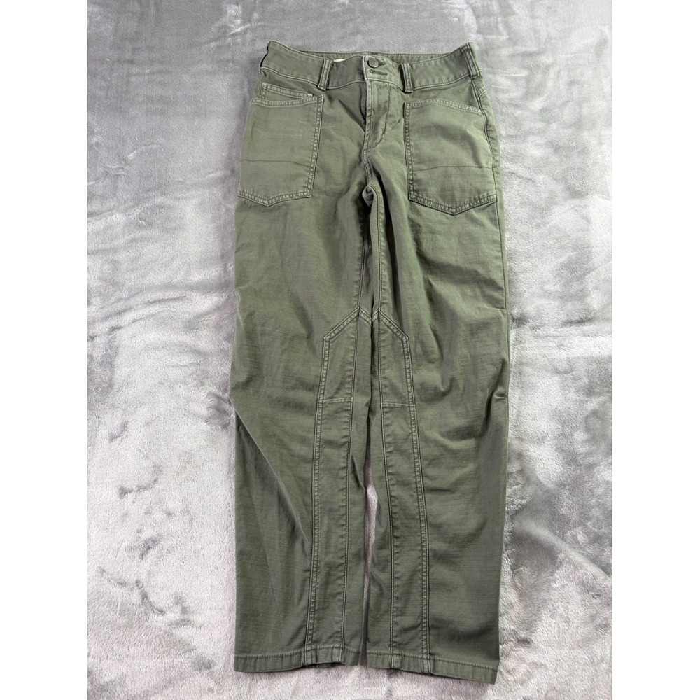 Pilcro Anthropologie Utility Cargo Pants Womens Size 26 Army Olive Green Stretch